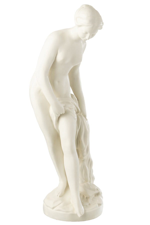 Statue Dame Grèce Résine Blanche