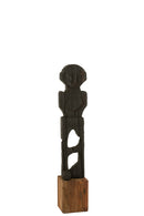 STATUE MARA RECYLCED WOOD BLACK/NATURAL - Majorr