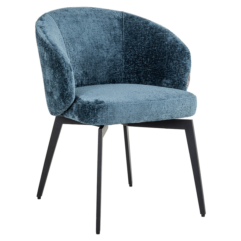 Stoel Amphara blue chenille fire retardant (Bergen 601 blue chenille) - Majorr