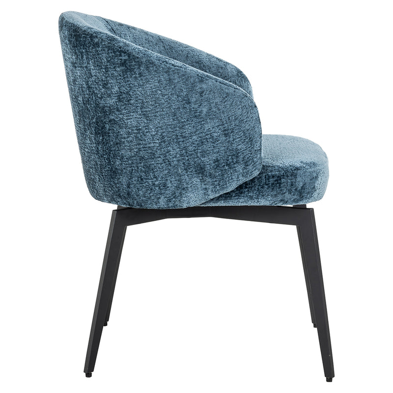 Stoel Amphara blue chenille fire retardant (Bergen 601 blue chenille) - Majorr