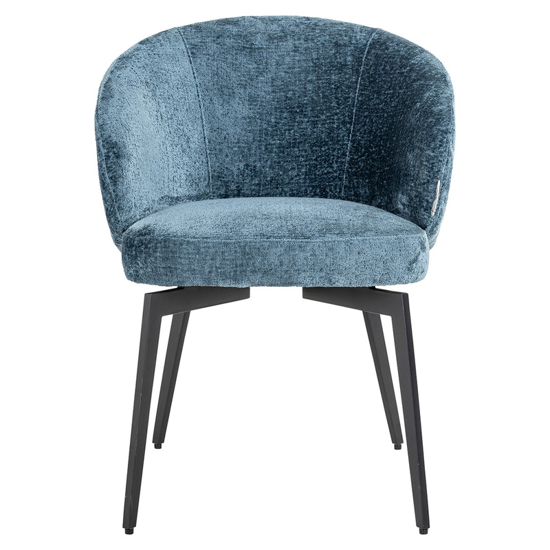 Stoel Amphara blue chenille fire retardant (Bergen 601 blue chenille) - Majorr