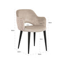 Stoel Giovanna trendy rose/quartz khaki (Be trendy 1673 rose) - Majorr