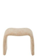 Stool N Shape Textile Beige - Majorr