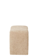 Stool N Shape Textile Beige - Majorr