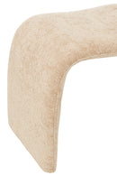 Stool N Shape Textile Beige - Majorr