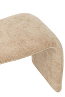 Stool N Shape Textile Beige - Majorr