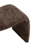 Stool N Shape Textile Dark Brown - Majorr