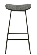 Stool Rectangular Recycle Teak Black Large - Majorr