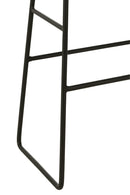 Stool Rectangular Recycle Teak Black Large - Majorr