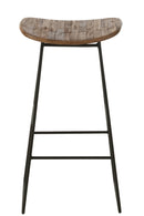 Stool Rectangular Recycle Teak Natural Large - Majorr