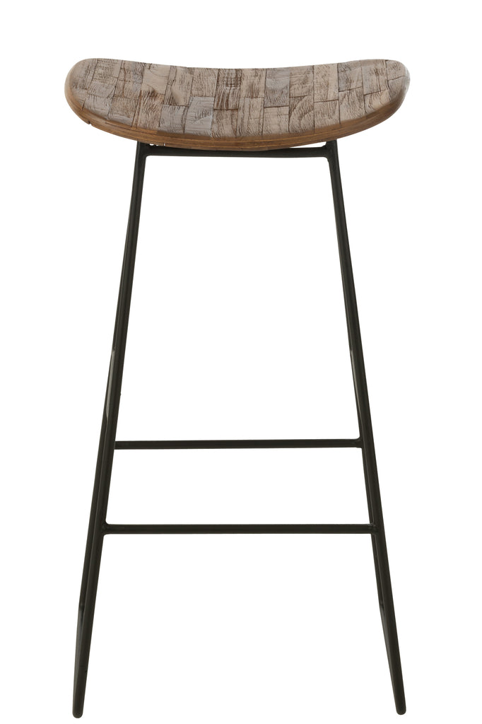 Stool Rectangular Recycle Teak Natural Large - Majorr