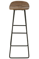 Stool Rectangular Recycle Teak Natural Large - Majorr