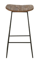 Stool Rectangular Recycle Teak Natural Large - Majorr