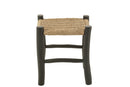 Stool Square Teak Wood/Seagrass Black/Natural - Majorr