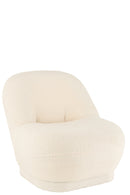 Stool Teddy Bouclé White - Majorr