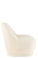 Stool Teddy Bouclé White - Majorr