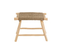 Stool Timo Grass/Teak Wood Natural Large - Majorr