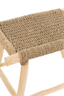 Stool Timo Grass/Teak Wood Natural Large - Majorr