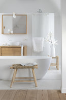 Stool Timo Grass/Teak Wood Natural Large - Majorr