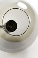 Hanging lamp 30x28 cm SUBAR matt black+smoked glass - Majorr