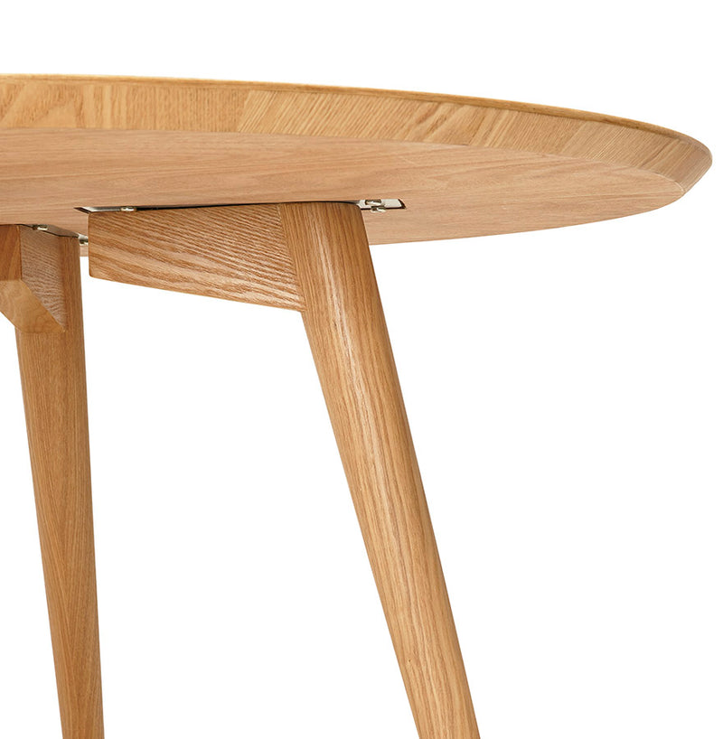 Naturel houten, ronde eettafel 'SWEDY' in Scandinavische stijl - Ø 120 cm - Majorr