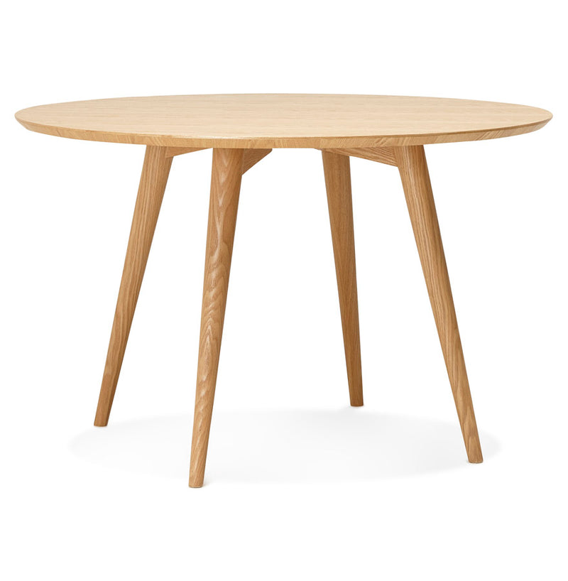 Naturel houten, ronde eettafel 'SWEDY' in Scandinavische stijl - Ø 120 cm - Majorr