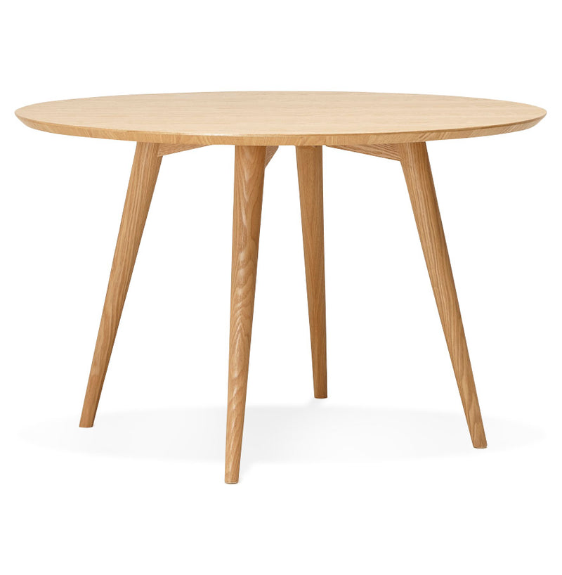 Naturel houten, ronde eettafel 'SWEDY' in Scandinavische stijl - Ø 120 cm - Majorr