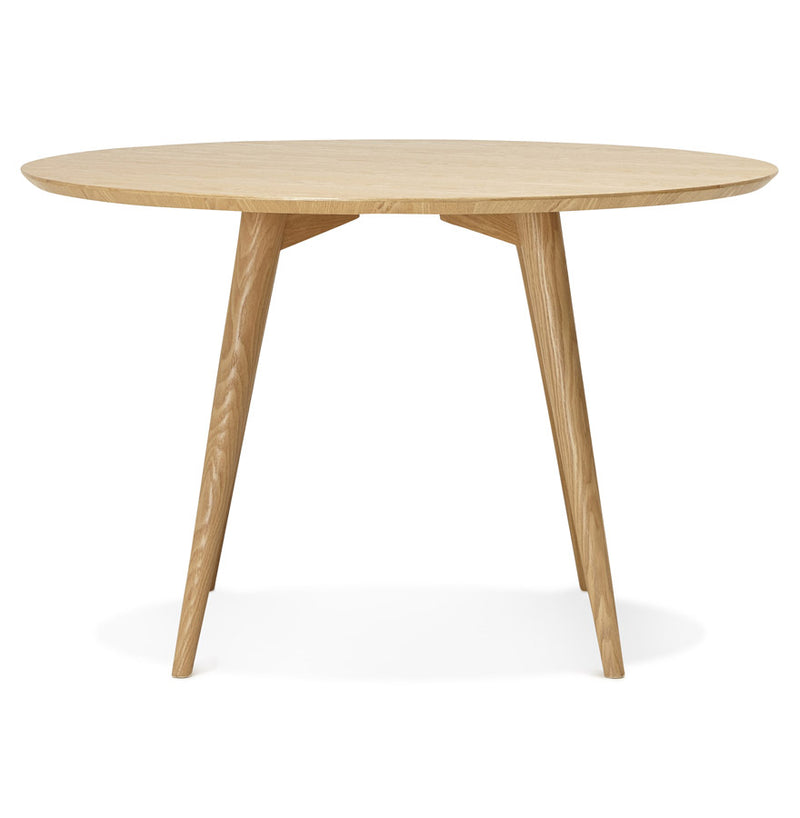 Naturel houten, ronde eettafel 'SWEDY' in Scandinavische stijl - Ø 120 cm - Majorr