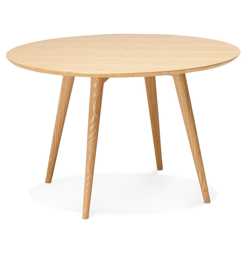 Naturel houten, ronde eettafel 'SWEDY' in Scandinavische stijl - Ø 120 cm - Majorr
