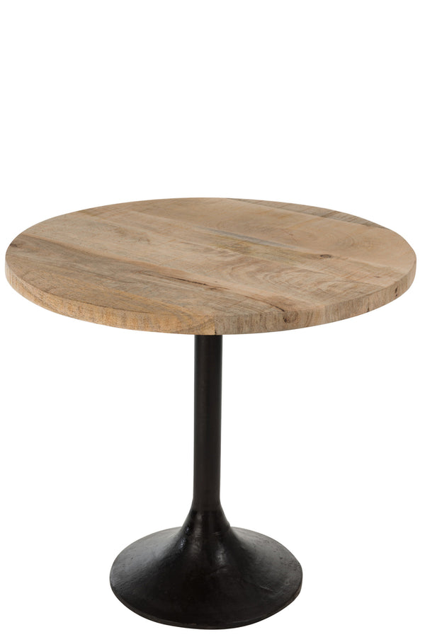 Table Bar Round Wood/Metal Natural/Black - Majorr