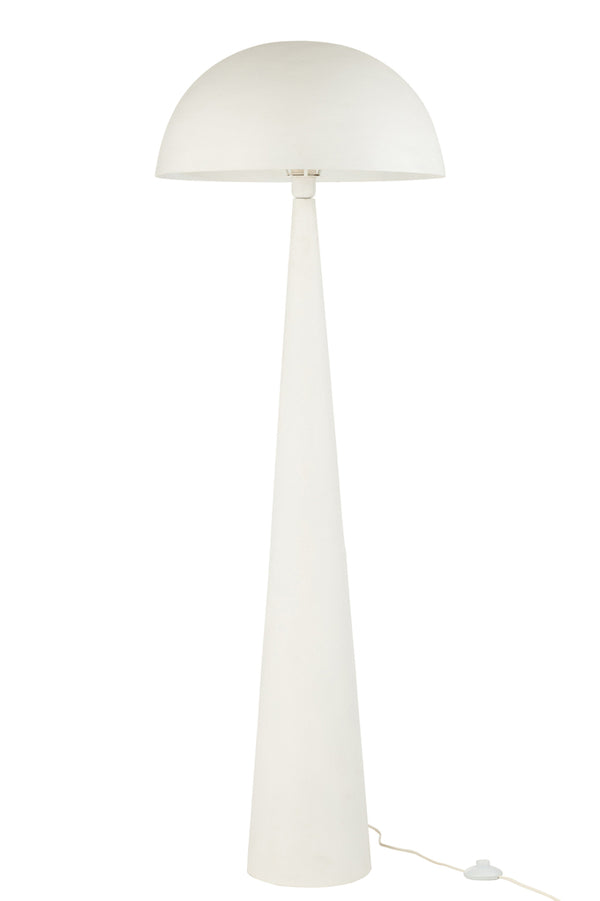 Table Lamp Mushroom Metal Matt White Large - Majorr