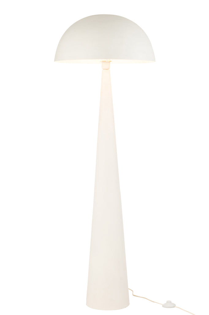 Table Lamp Mushroom Metal Matt White Large - Majorr