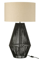 Table Lamp Striing Metal/Paper Black - Majorr