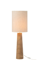 Table Lamp Threaded Ailanthus Wood Natural/Grey - Majorr