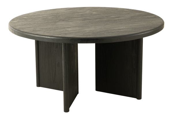 Table Round Teak Wood Black - Majorr