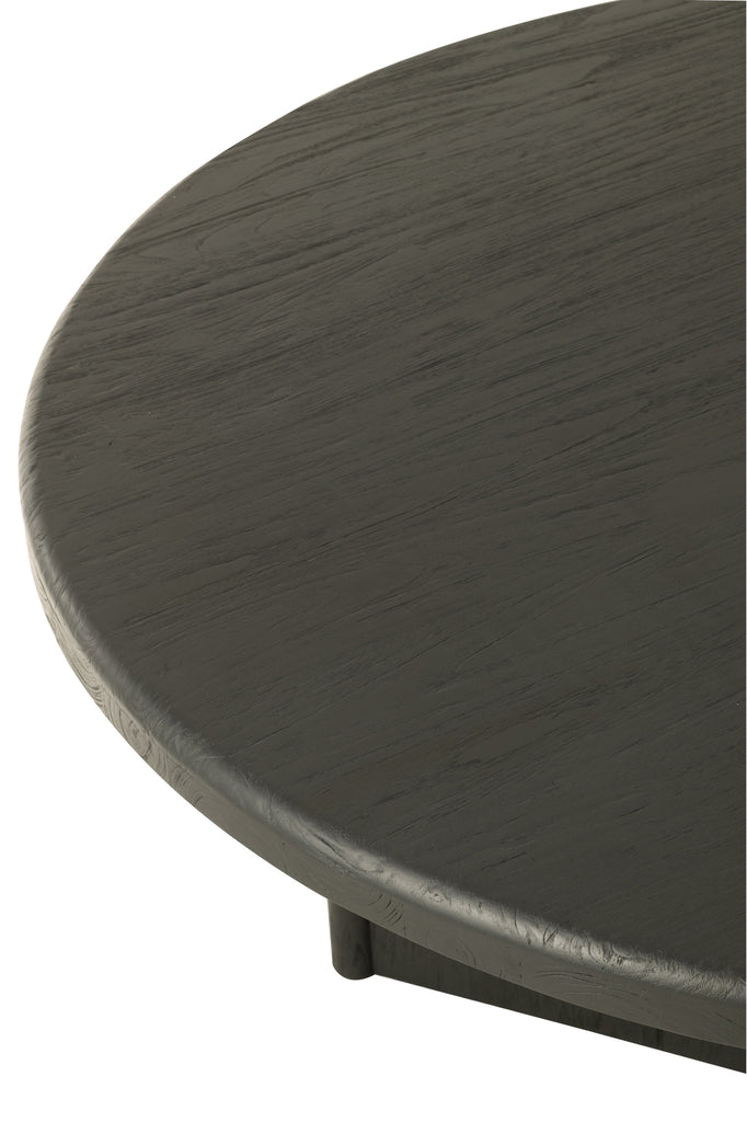 Table Round Teak Wood Black - Majorr