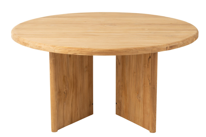 Table Round Teak Wood Natural - Majorr