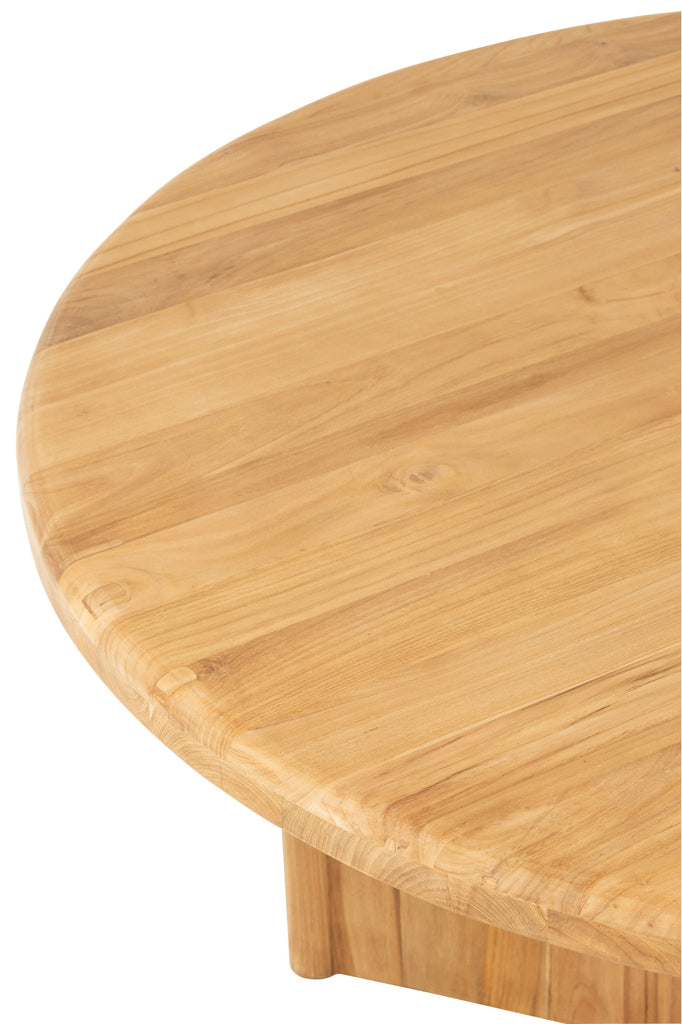 Table Round Teak Wood Natural - Majorr