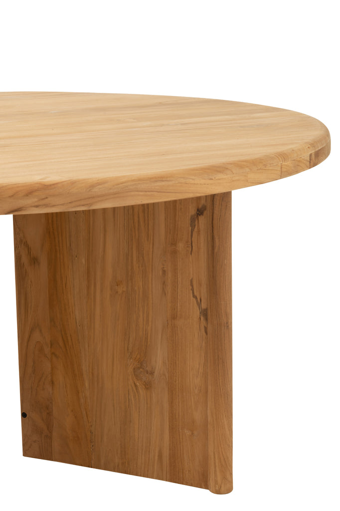 Table Round Teak Wood Natural - Majorr