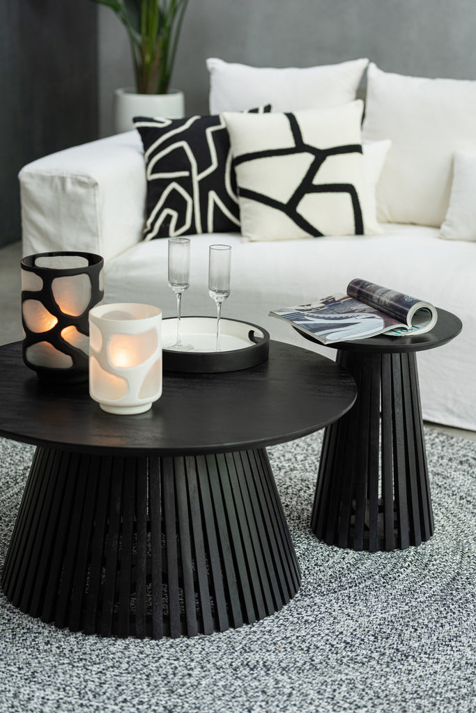 Table Vincent Mango Wood Black Medium - Majorr