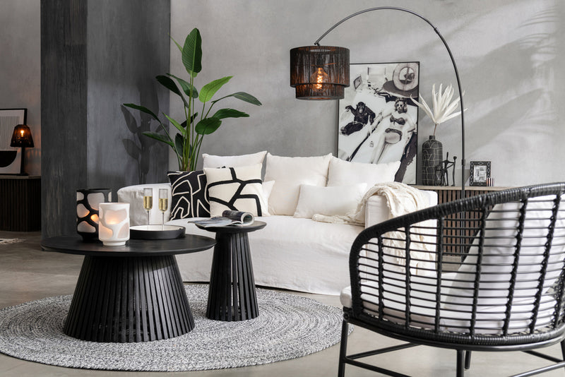 Table Vincent Mango Wood Black Small - Majorr