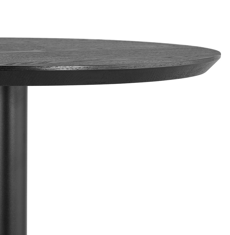 Ronde hoge tafel 'TAMAGO' van hout en zwart metaal - Ø 60 cm - Majorr