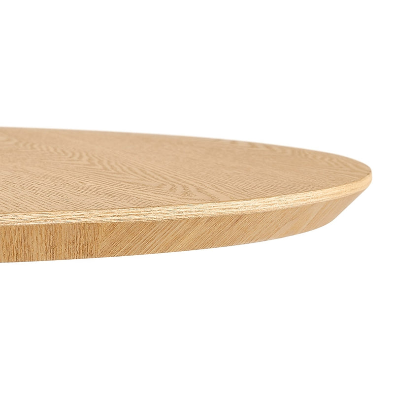 Ronde hoge tafel 'TAMAGO' van natuurlijk afgewerkt hout en zwart metaal - Ø 60 cm - Majorr