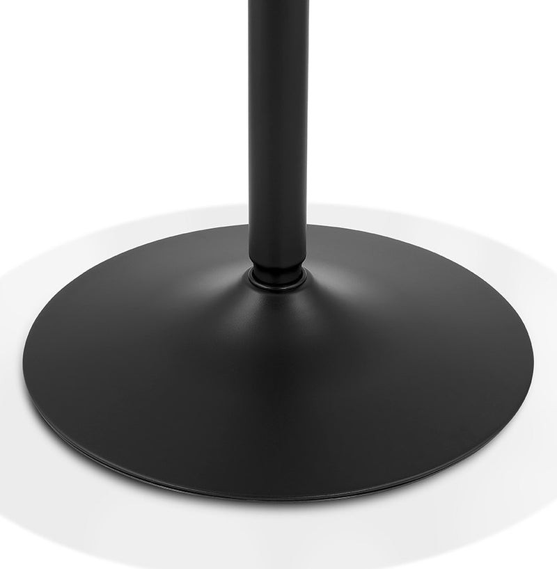 Ronde hoge tafel 'TAMAGO' van natuurlijk afgewerkt hout en zwart metaal - Ø 60 cm - Majorr
