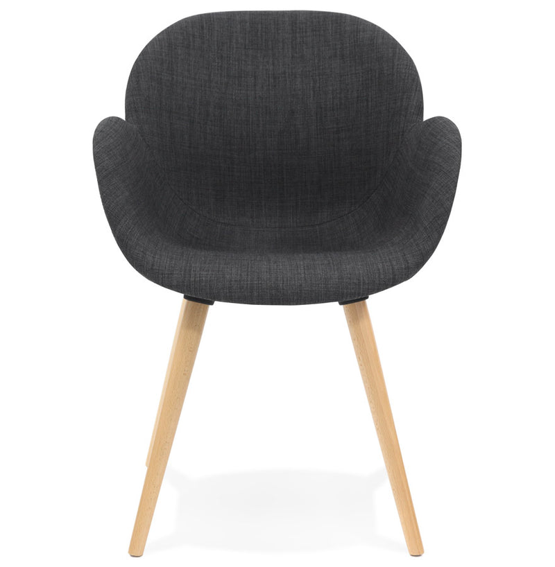 Stoel met Scandinavisch design ‘TAPIOCA' in donkergrijze stof - Majorr