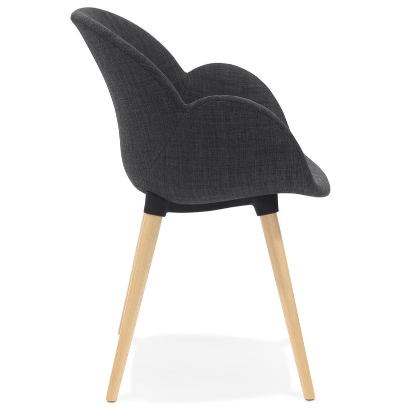 Stoel met Scandinavisch design ‘TAPIOCA' in donkergrijze stof - Majorr