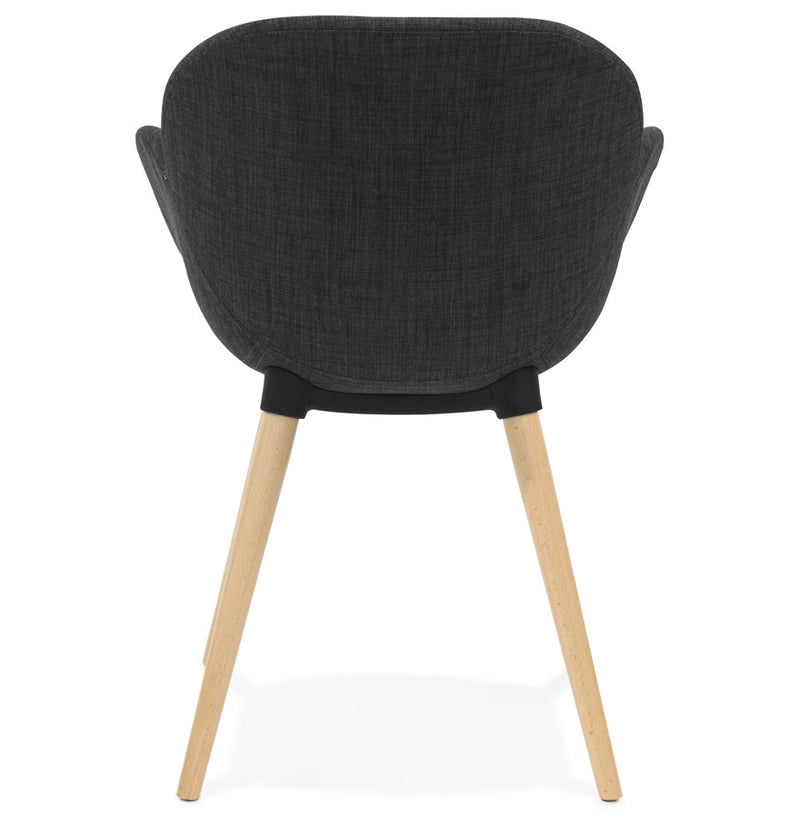 Stoel met Scandinavisch design ‘TAPIOCA' in donkergrijze stof - Majorr