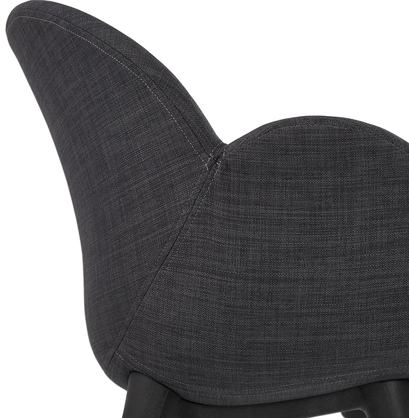 Stoel met Scandinavisch design ‘TAPIOCA' in donkergrijze stof - Majorr