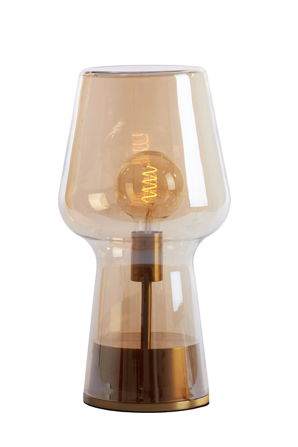 Table lamp 17x45,5 cm TONGA glass amber+antique bronze - Majorr