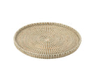 Tray Round Seagrass/Plastic Natural/White - Majorr